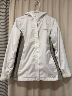 Columbia Women's White and Gray Hooded Utility Jacket